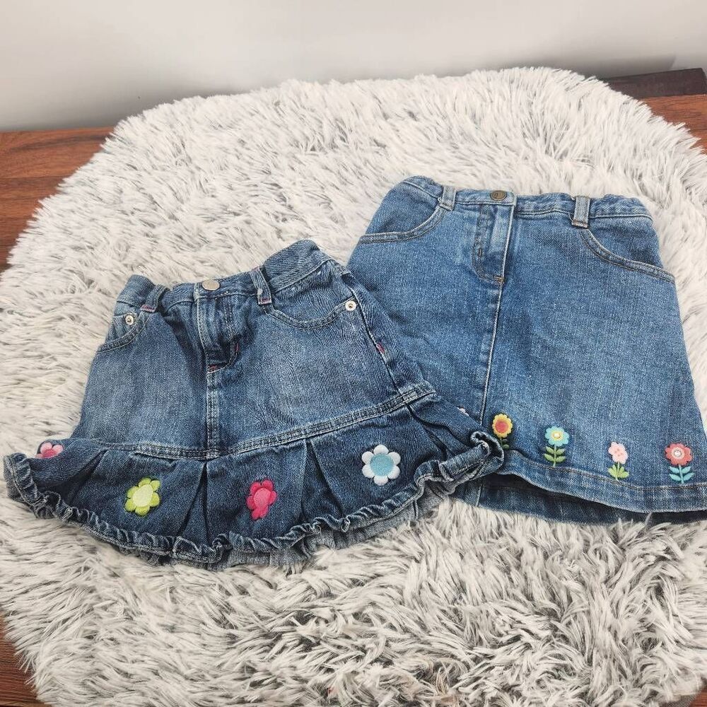Vintage 90's Y2K Denim Skort Bundle Girls 5/6